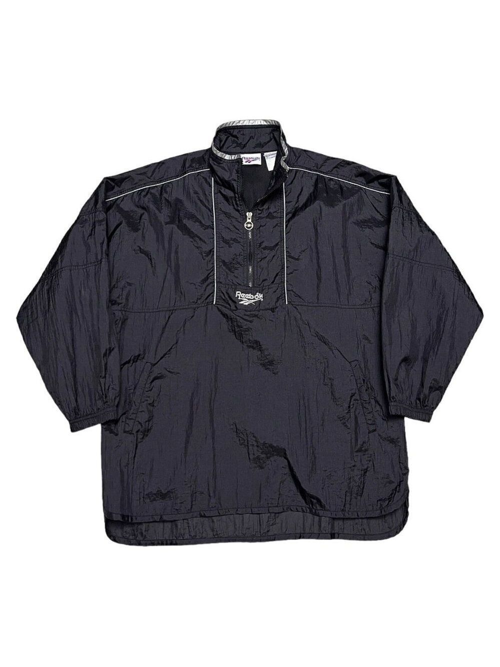 Vintage 90s Reebok Retro Windbreaker Splash Track Bomber Jacket Mens Large